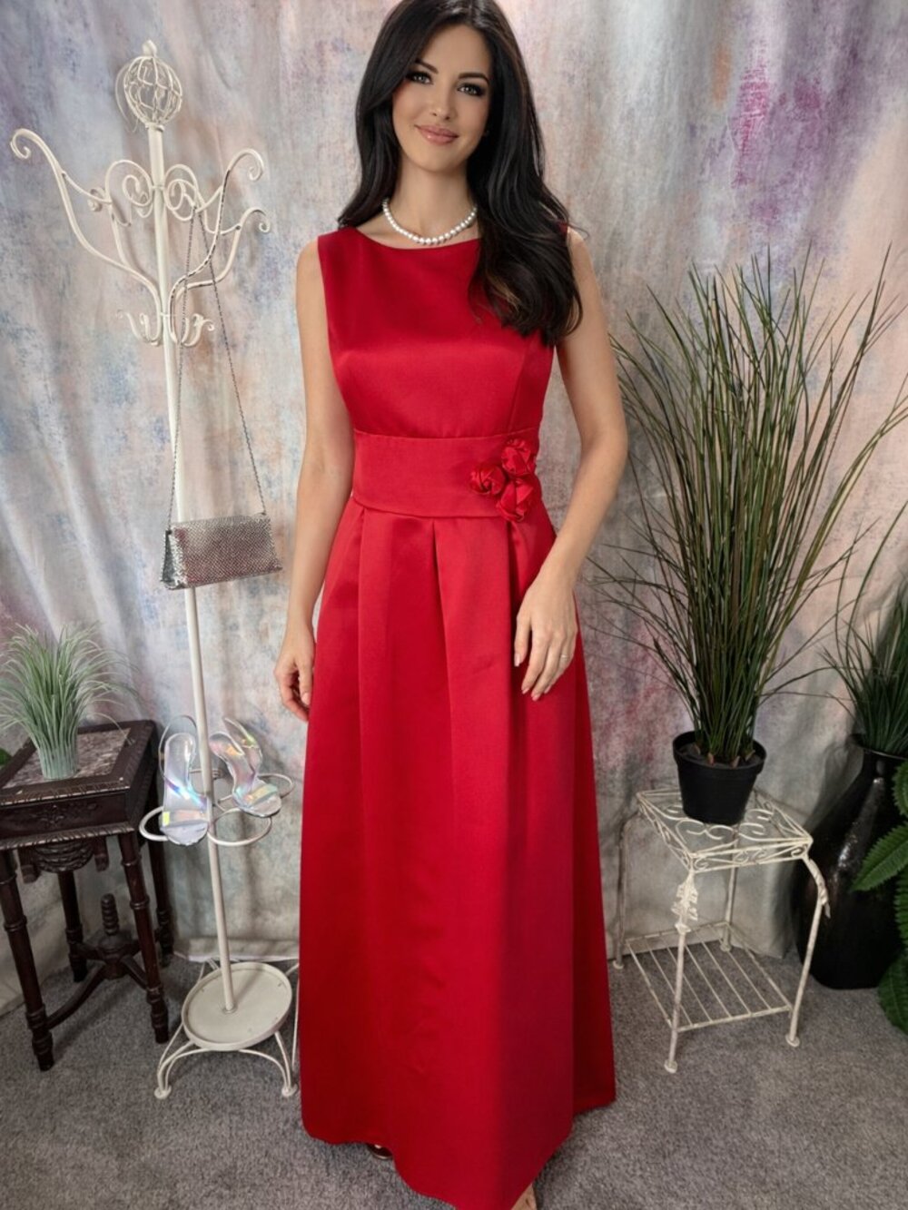 📌Dessy Collection Elegant & Sophisticated Look Flame Satin Prom - Formal Dress